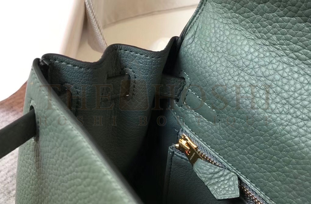 H**me5 Kelly 25cm Retourne Bag In Vert Amande Clemence Leather Master Quality