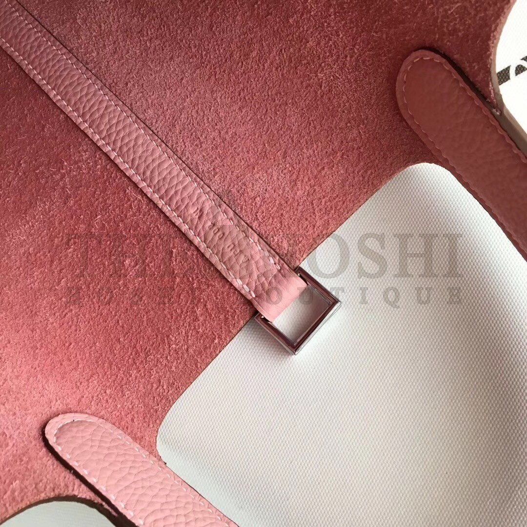 H**me5 Pink Picotin Lock 18cm Bag With Braided Handles Master Quality