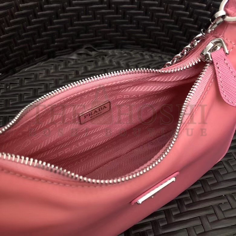 Pra*a Re-Edition 2005 Shoulder Bag In Pink Nylon Master Quality
