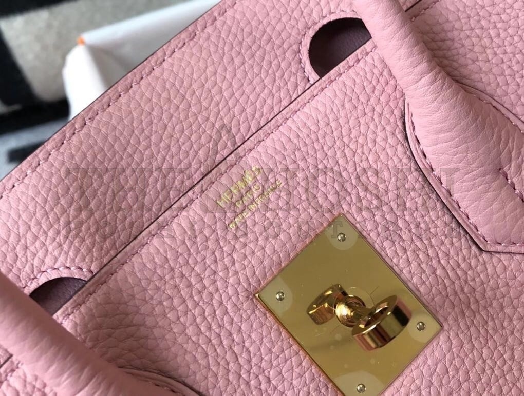 H**me5 Birkin 35 Bag in Pink Clemence Leather with GHW Master Quality