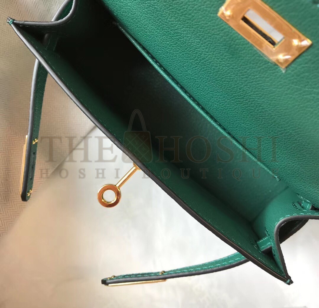 H**me5 Kelly Mini II Bag In Malachite Epsom Leather Master Quality