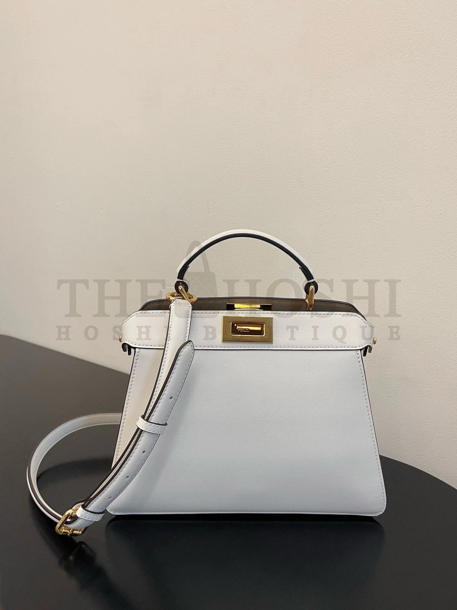 F**di Peekaboo ISeeU Medium Bag In White Calfskin Master Quality