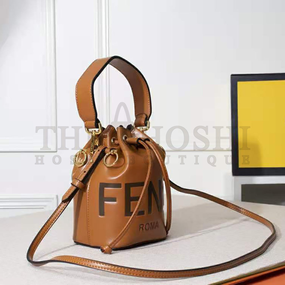 F**di Women Mon Tresor Leather Mini Bag-Brown Master Quality