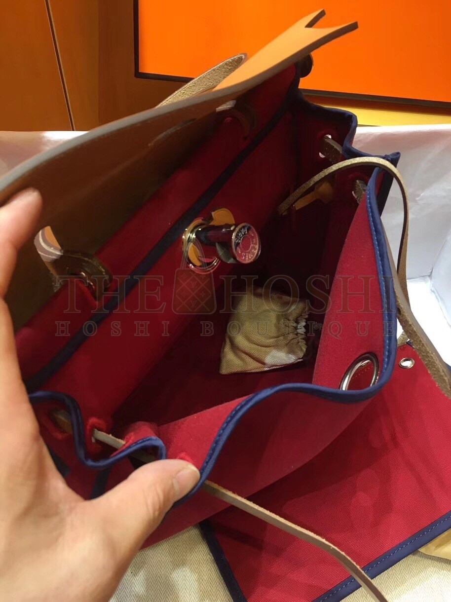 H**me5 Herbag Zip 31cm Bag In Brown And Red Master Quality