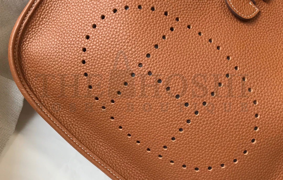 H**me5 Evelyne III 29 Bag In Gold Clemence Leather Master Quality