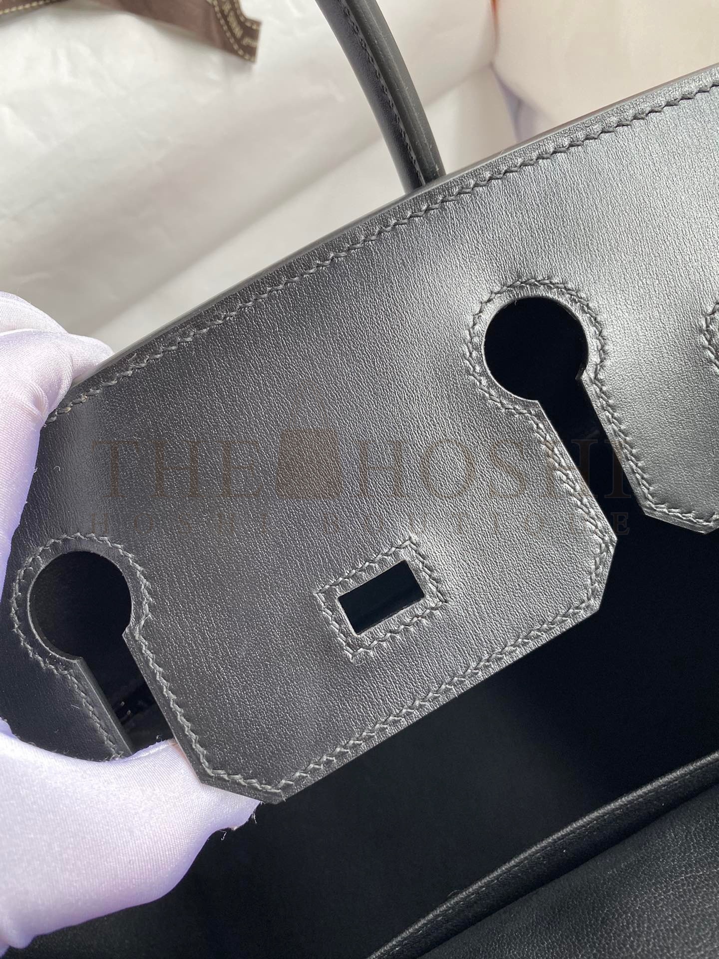 H**me5 Birkin 30 Retourne Handmade Bag In Black Box Calfskin Master Quality