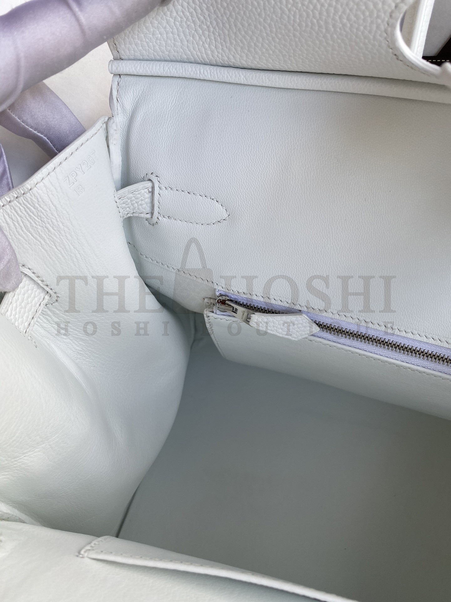 H**me5 Birkin 35 Handmade Bag In Toile &amp; White Clemence Leather Master Quality