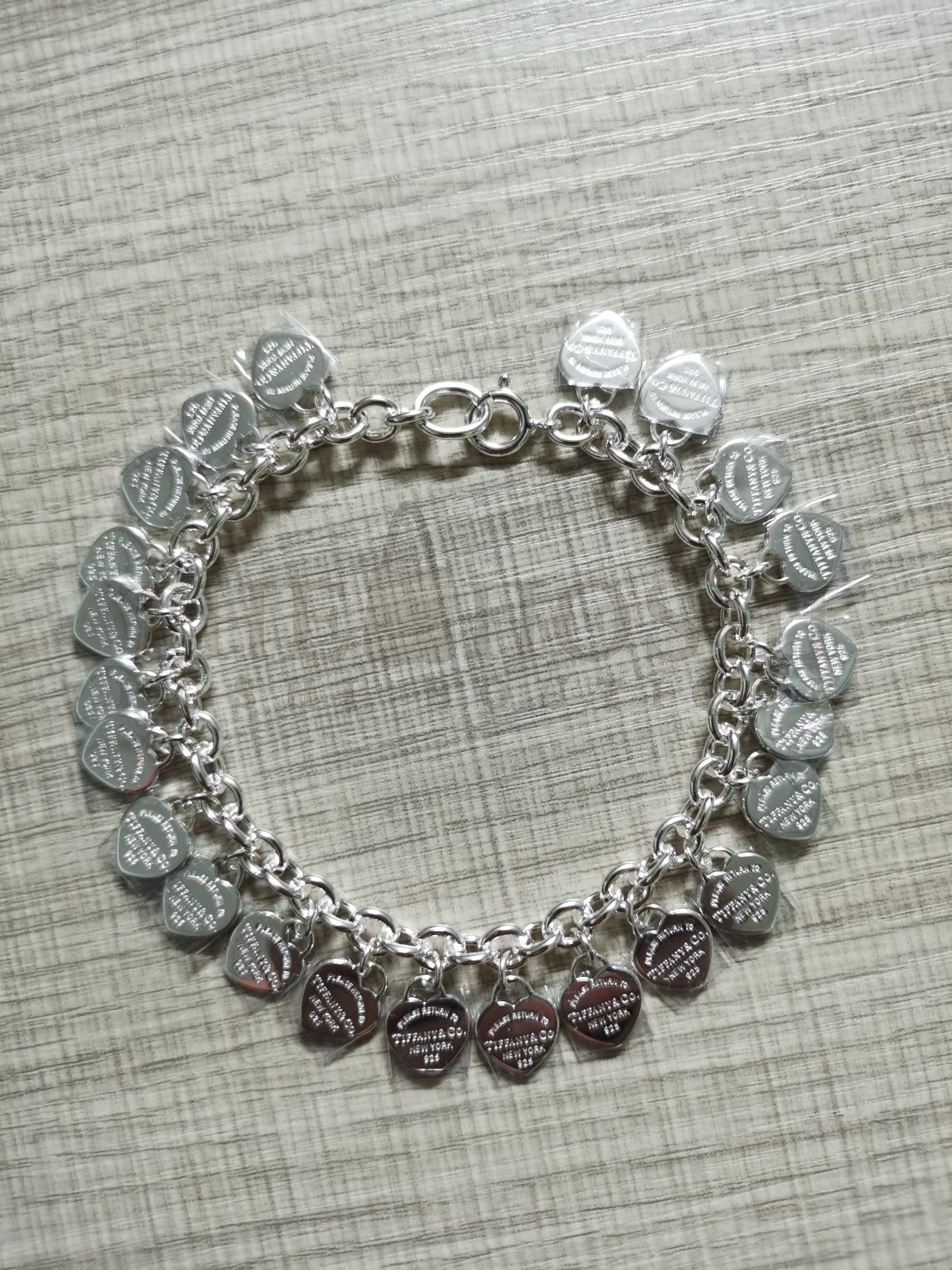 T*f*ny&CO. Multi-heart Tag Bracelet Master Quality