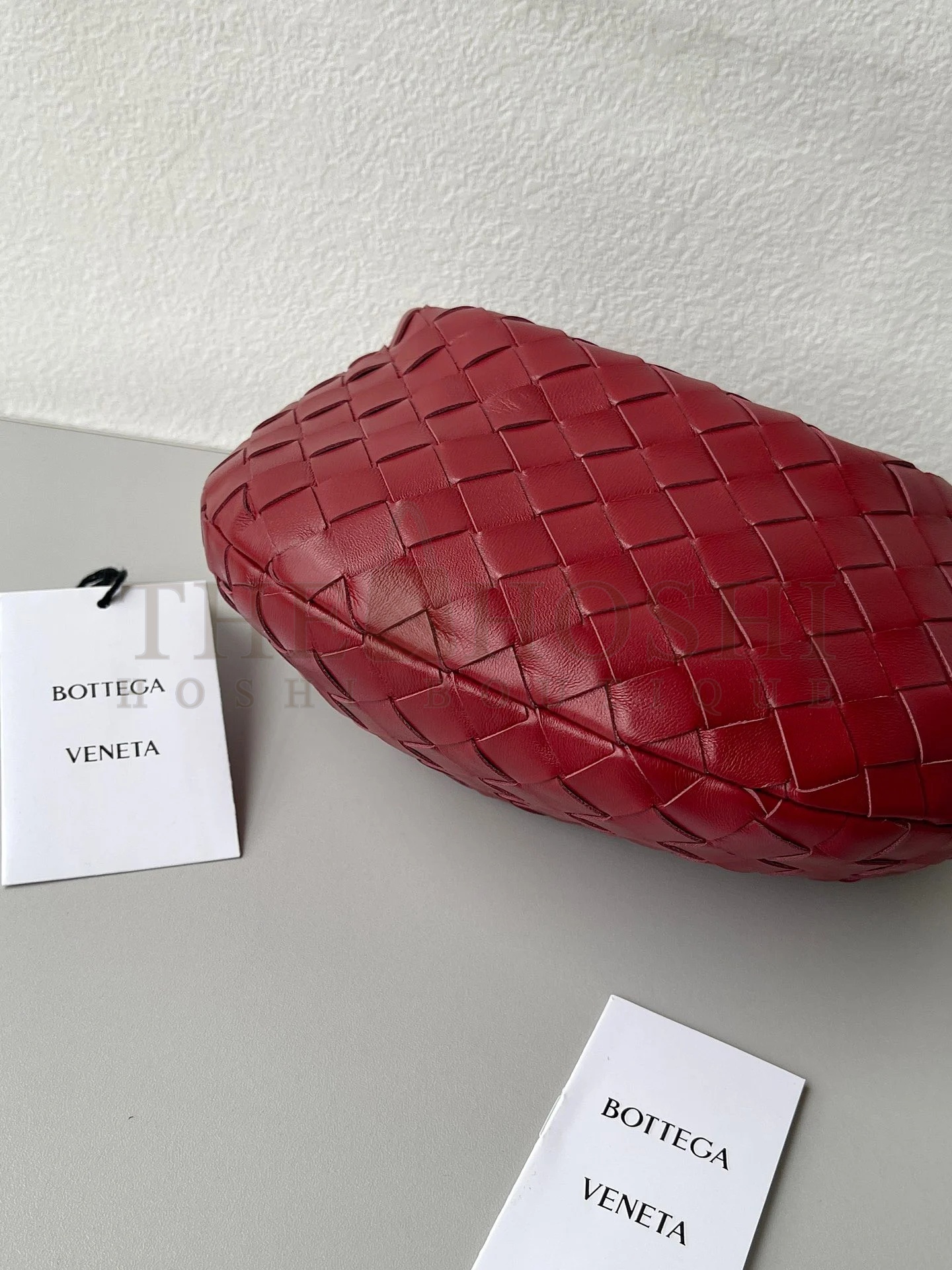 B0tt*ga Ven*ta BV Jodie Mini Bag In Dark Red Intrecciato Lambskin Master Quality