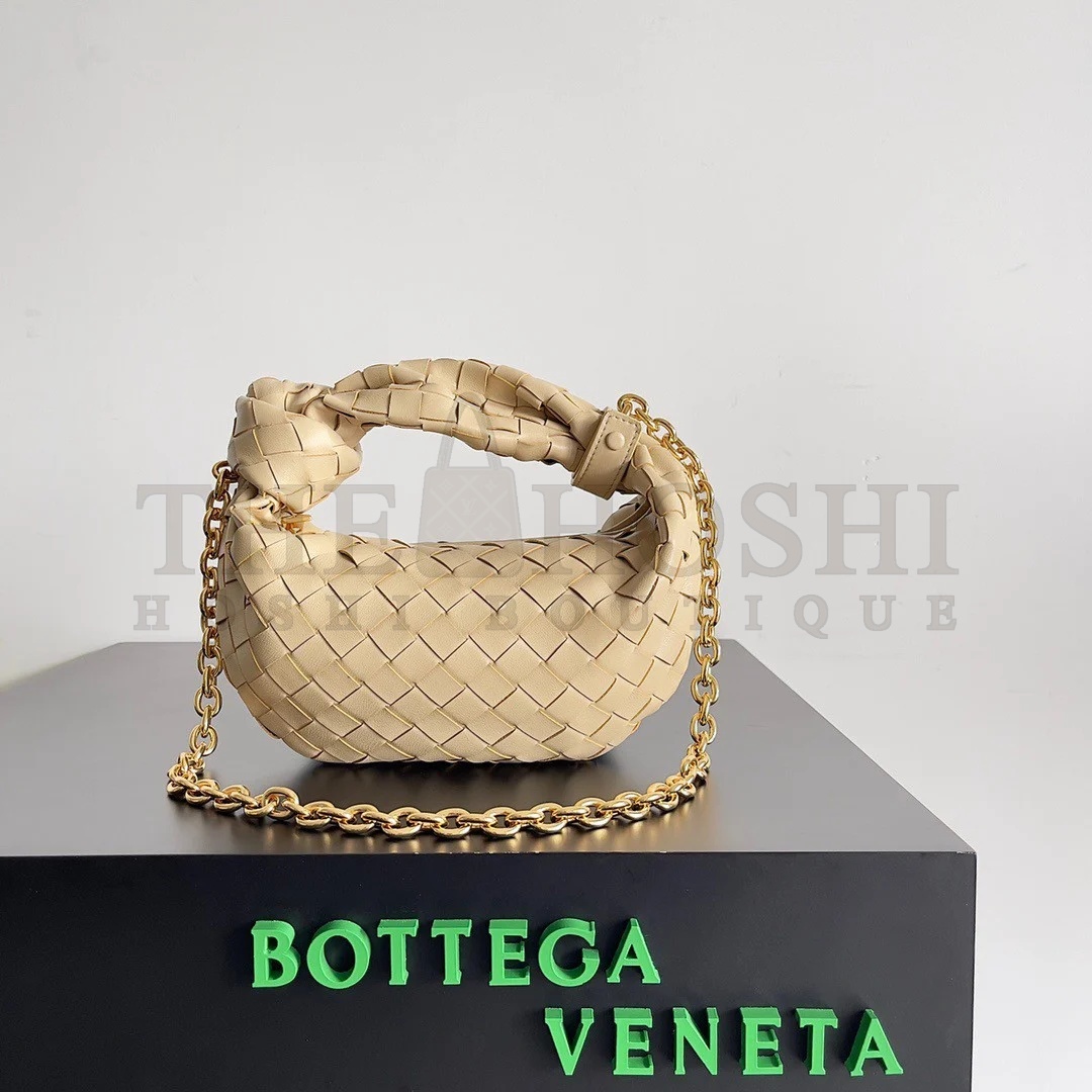 B0tt*ga Ven*ta Mini Jodie Chain Bag In Porridge Intrecciato Lambskin Master Quality