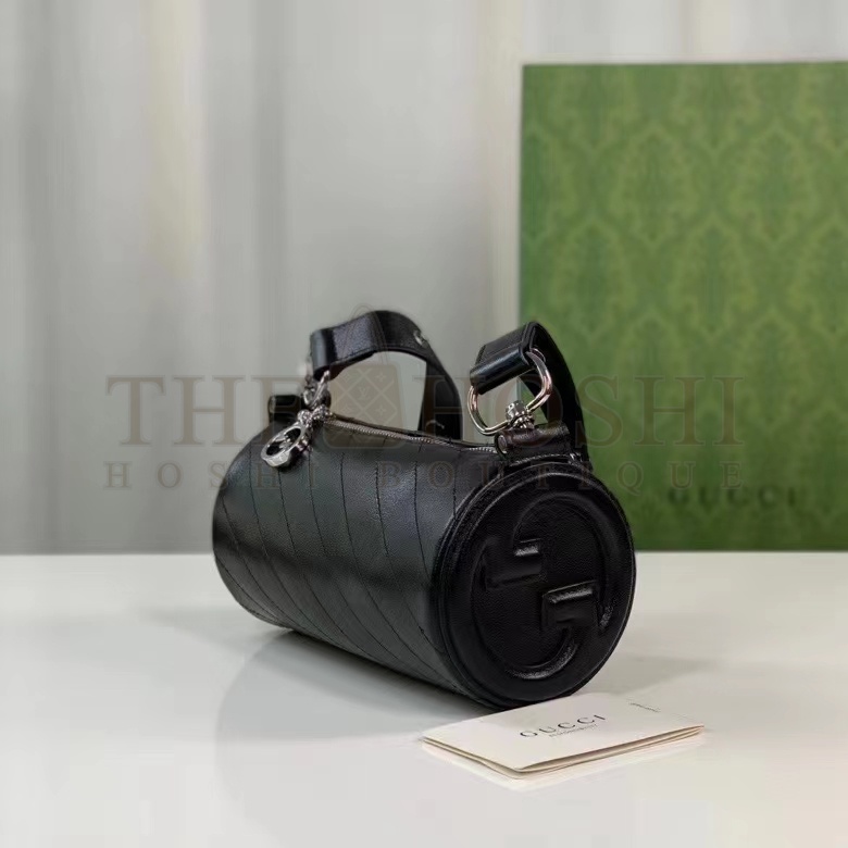 Gvc*1 Women GG Blondie Mini Shoulder Bag Round Interlocking G Black Leather Master Quality