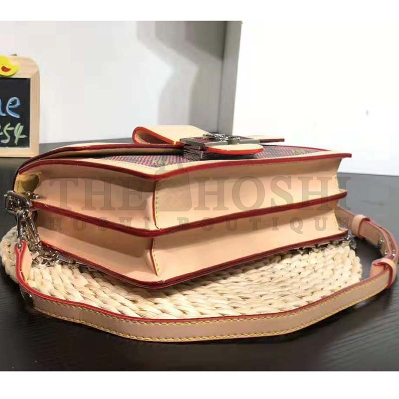 L0vis Vvtt0n LV Women Dauphine MM Handbag in Monogram Canvas-Pink Master Quality