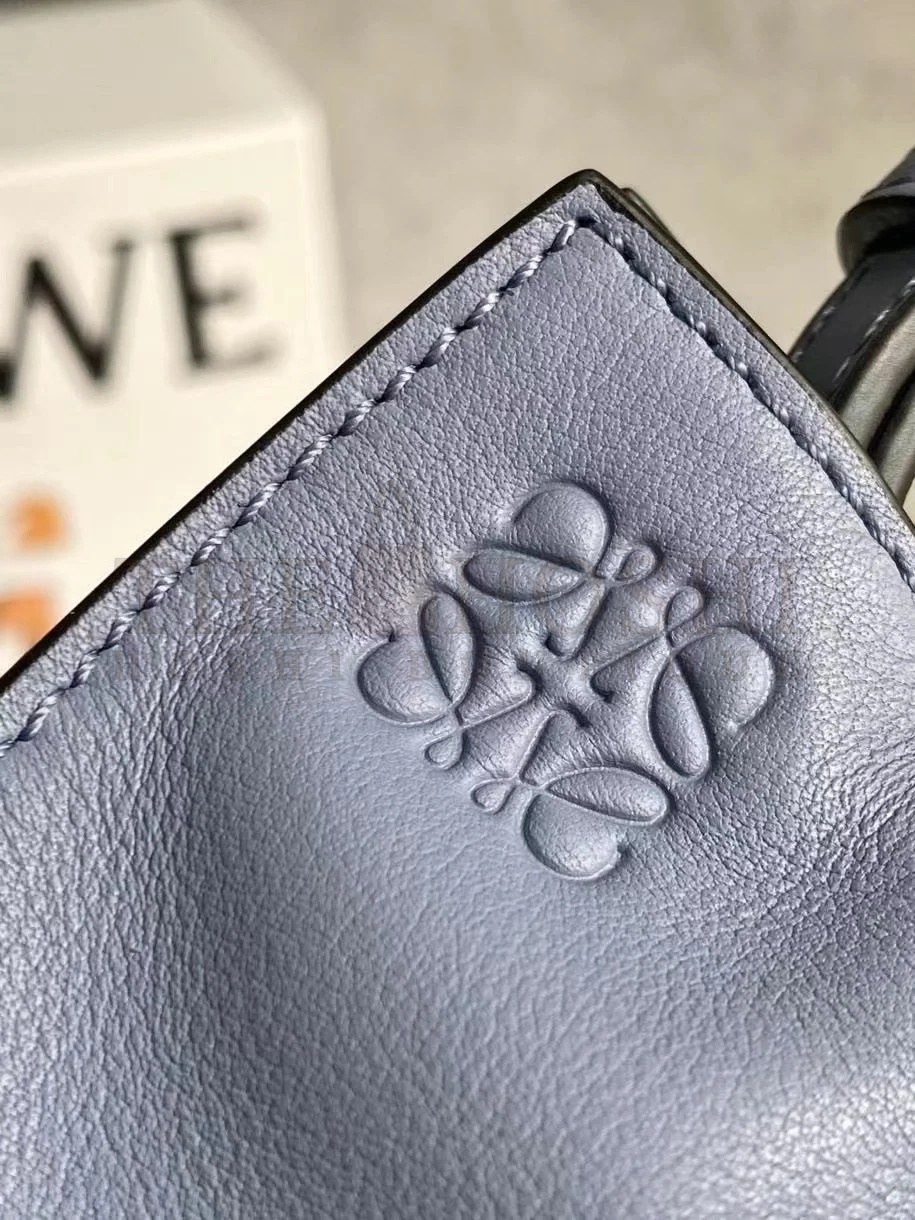 L0ew* Flamenco Clutch Bag In Atlantic Blue Calfskin Master Quality