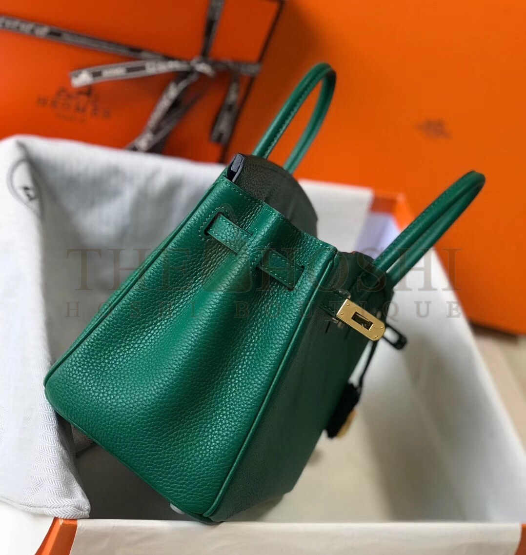 H**me5 Birkin 25cm Bag In Malachite Clemence Leather Master Quality