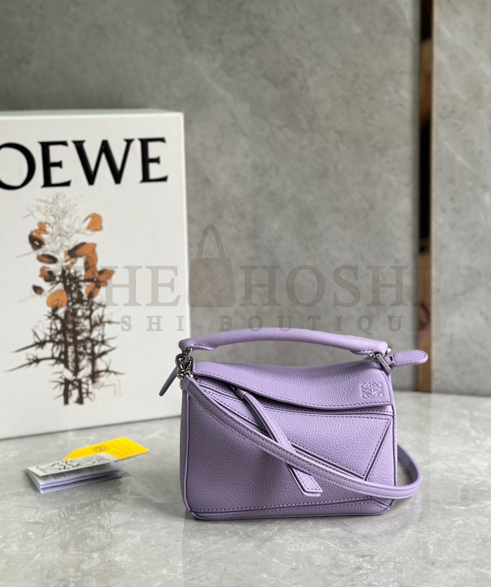 L0ew* Puzzle Mini Bag In Lilas Grained Calfskin Master Quality