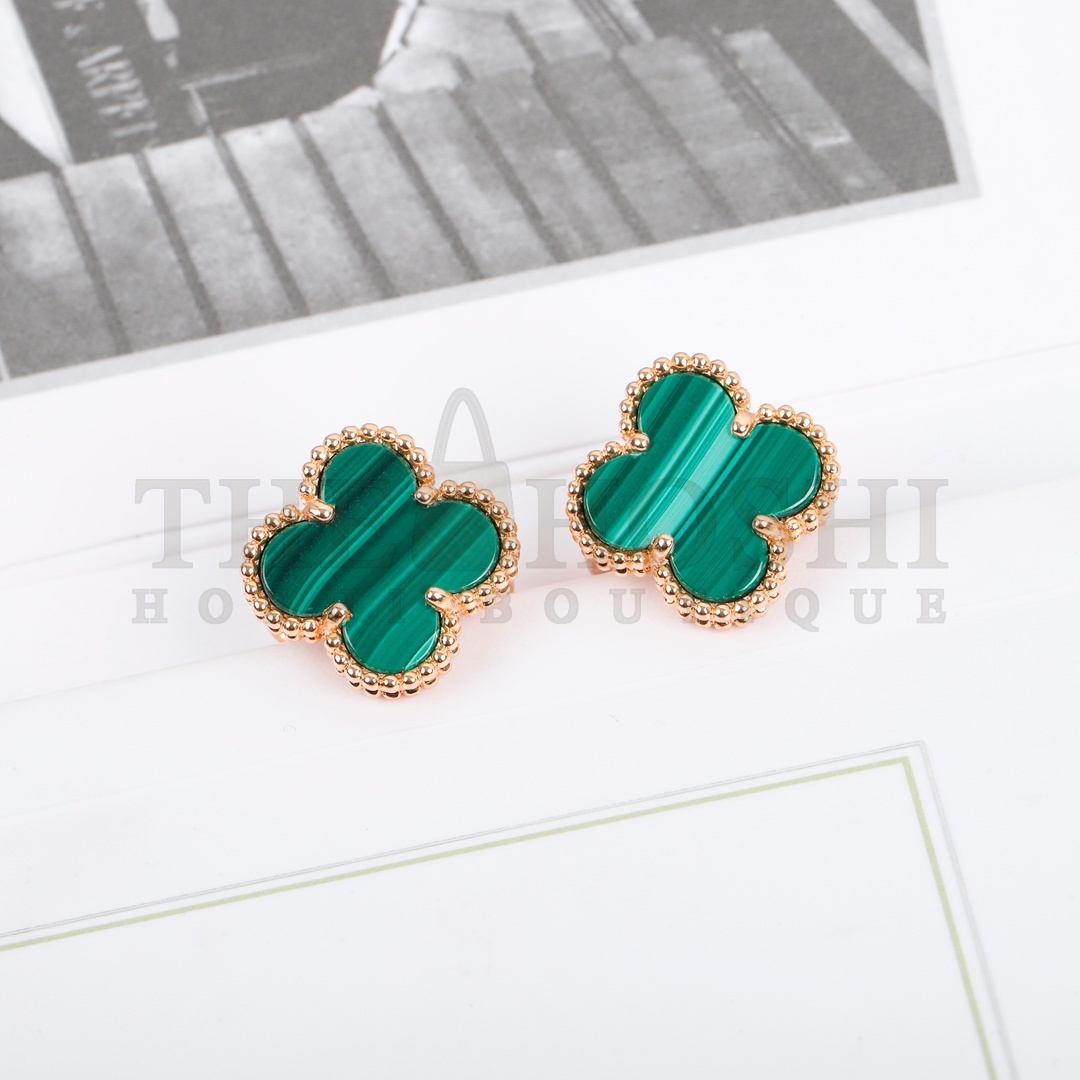 18K V*n Cl**f & Arpels V*n Cl**f und Arpels Magic Alhambra Ohrringe Schwarz Golden earring Master Quality