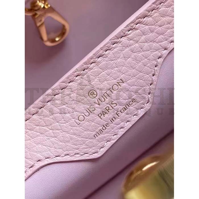 L0vis Vvtt0n LV Women Capucines BB Handbag Galet Gray Taurillon Leather Master Quality