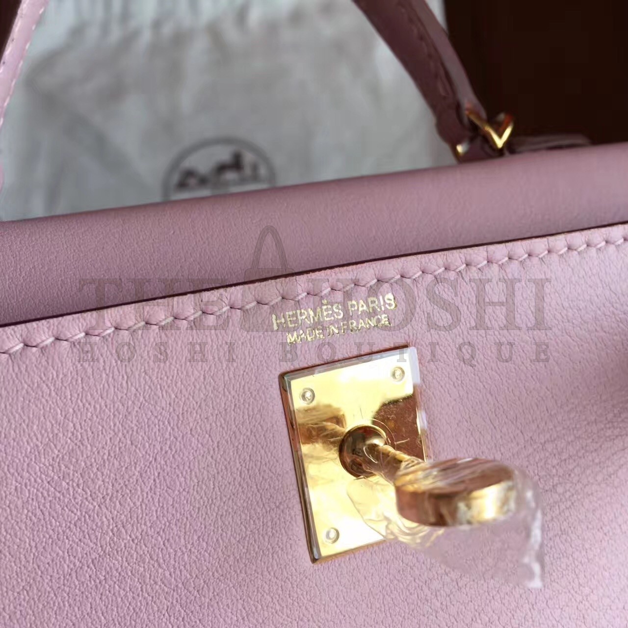 H**me5 Rose Dragee Swift Kelly Mini II Handmade Bag Master Quality