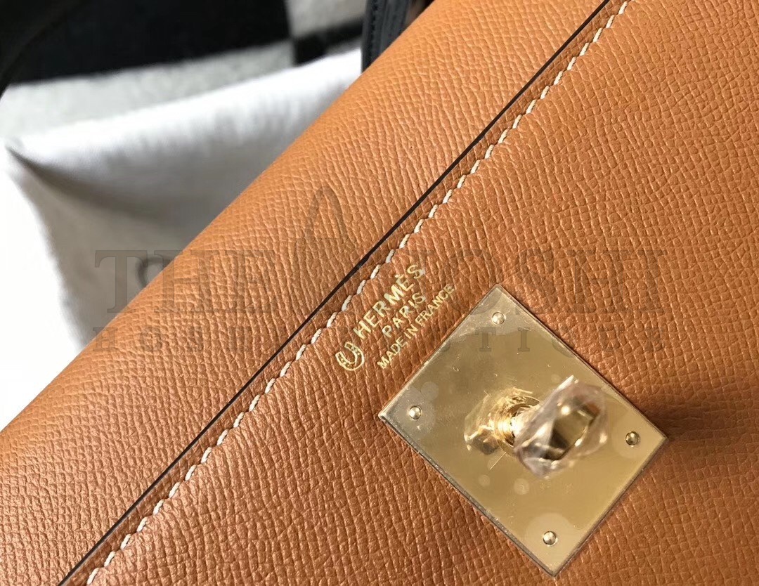 H**me5 Bi-color Kelly 32cm Epsom Bag Gold/Black GHW Master Quality