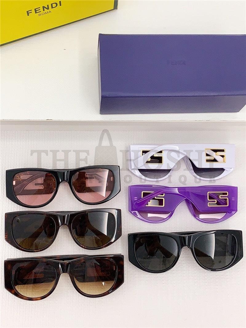F**di BAGUETTE FE 40109 I 01A Oval Sunglasses Women's✨ Master Quality