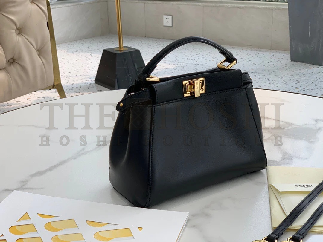 F**di Peekaboo Mini Bag In Black Nappa Leather Master Quality