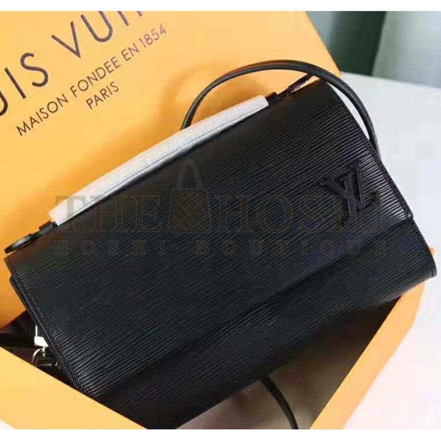 L0vis Vvtt0n LV Women Cléry Pochette Bag in Epi Grained Cowhide Leather-Black Master Quality