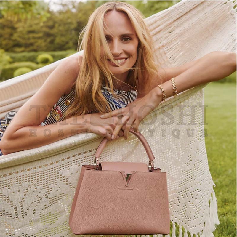 L0vis Vvtt0n LV Women Capucines MM Handbag Magnolia Pink Taurillon Leather Master Quality