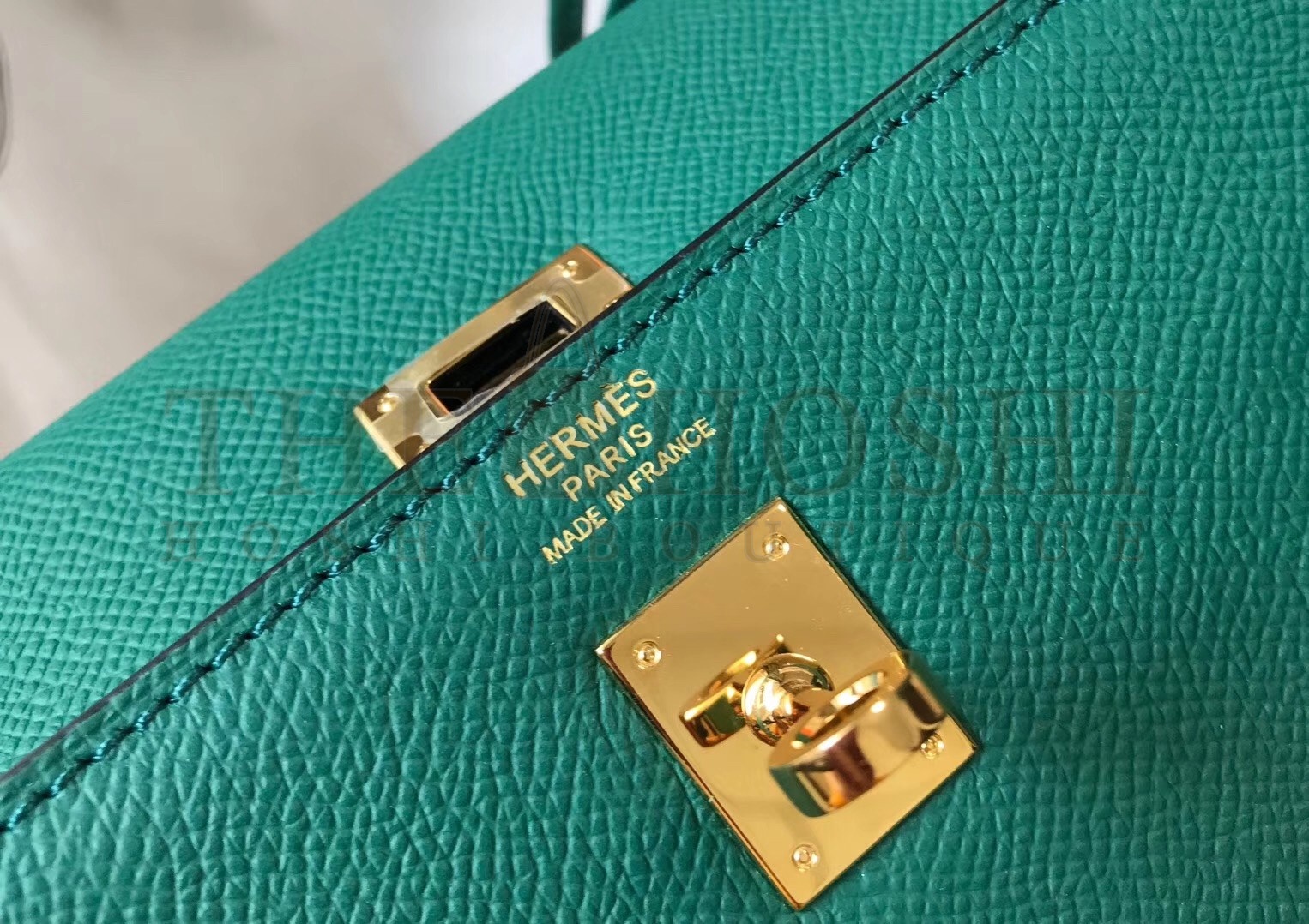 H**me5 Kelly 25cm Sellier Bag In Malachite Epsom Leather Master Quality
