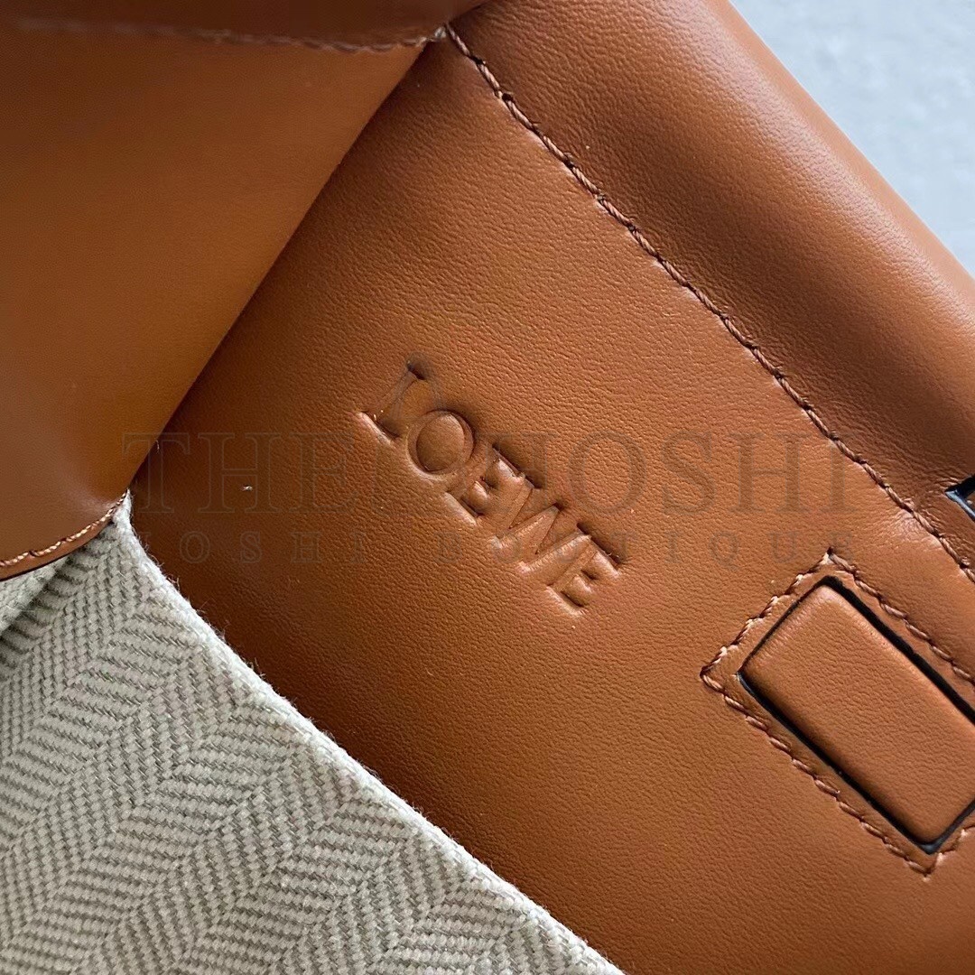 L0ew* Small Cushion Tote In Beige Anagram Jacquard Master Quality