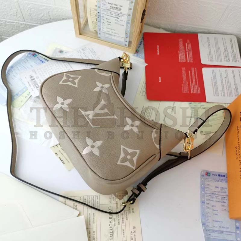 L0vis Vvtt0n LV Women Bagatelle Mini Hobo Handbag Monogram Empreinte Embossed Grained Cowhide Master Quality