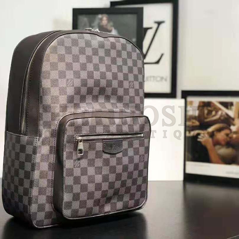 L0vis Vvtt0n LV Men Josh Backpack in Damier Graphite Canvas-Grey Master Quality