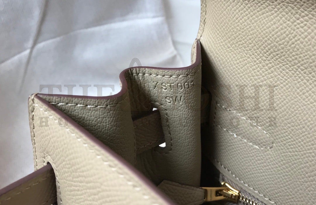 H**me5 Kelly 25cm Sellier Bag in Gris Tourterelle Epsom Calfskin GHW Master Quality