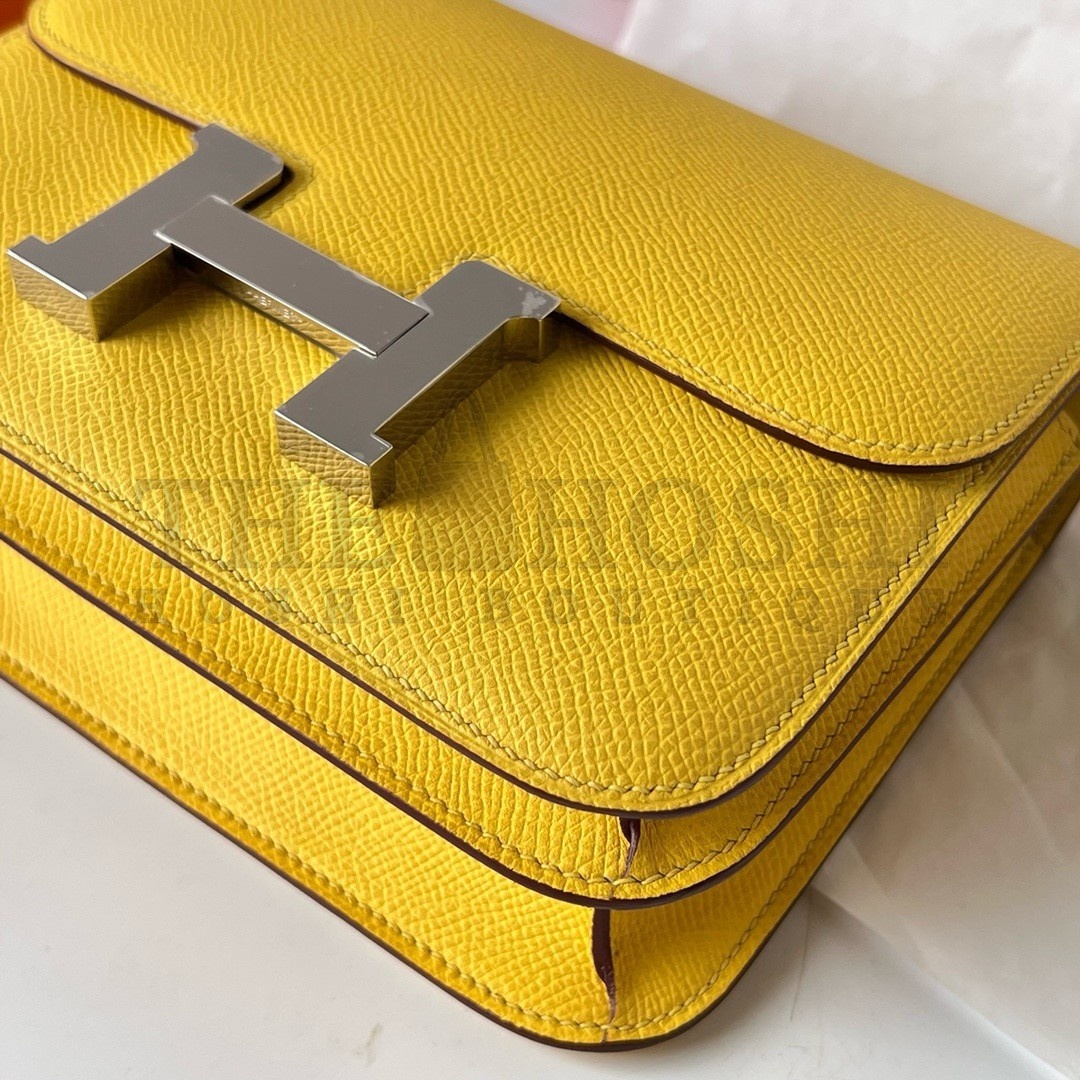 H**me5 Constance 18 Handmade Bag In Jaune de Naples Epsom Calfskin Master Quality