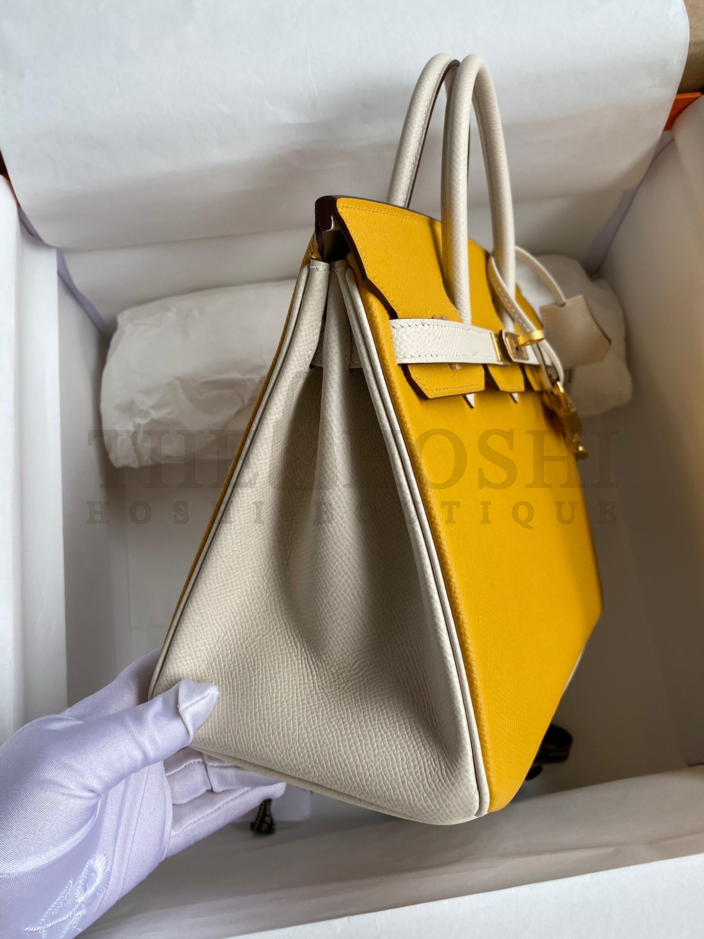 H**me5 HSS Birkin 25 Bicolor Bag in Jaune d