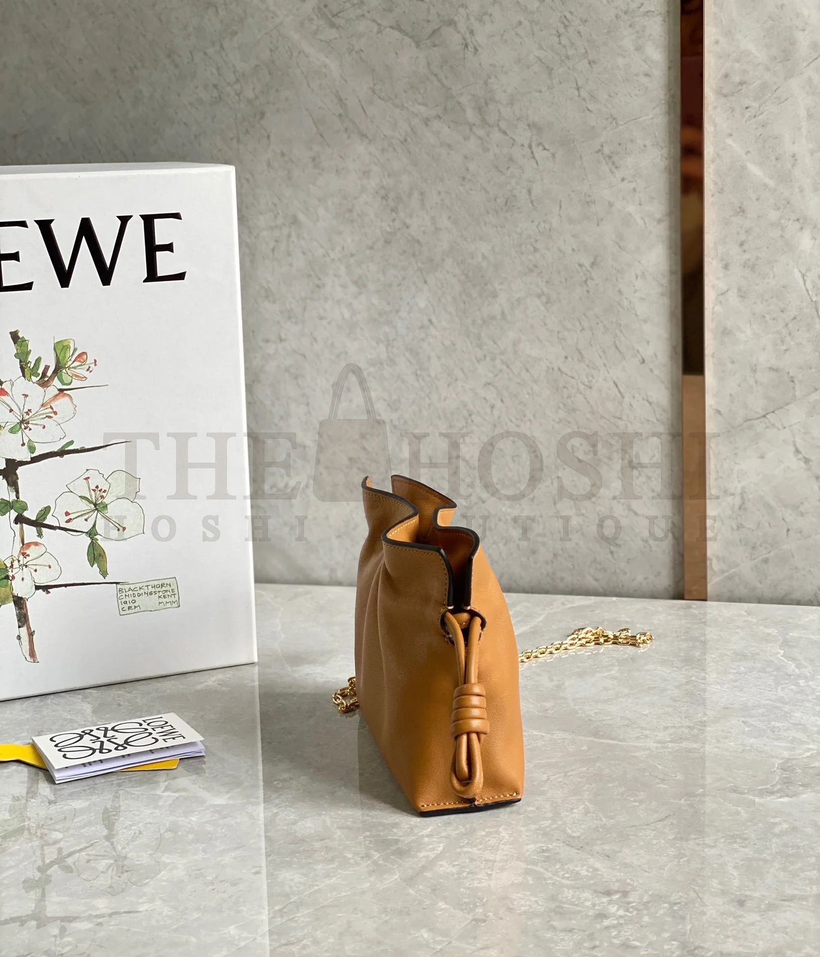 L0ew* Flamenco Nano Clutch In Brown Nappa Leather Master Quality