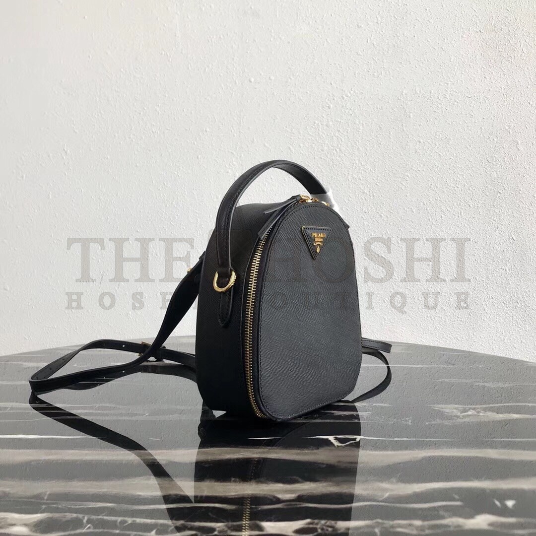 Pra*a Odette Backpack In Black Saffiano Leather Master Quality
