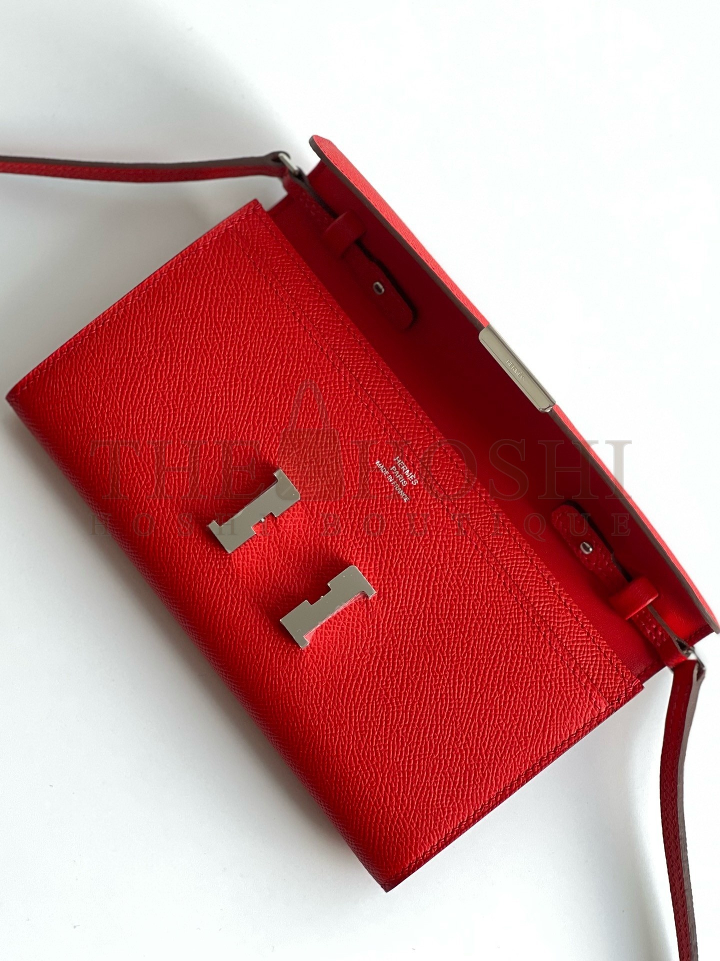H**me5 Constance To Go Wallet in Red Epsom Calfskin Master Quality