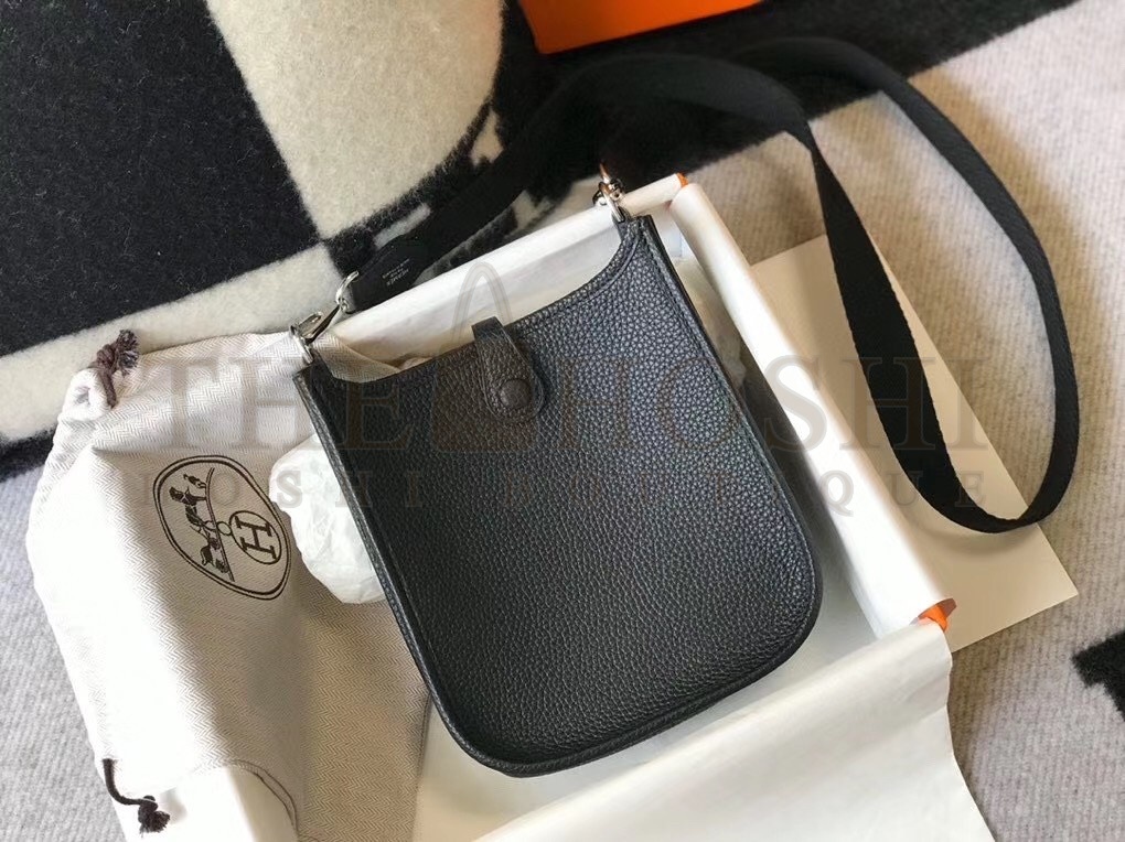 H**me5 Evelyne III TPM Bag In Black Clemence Leather Master Quality