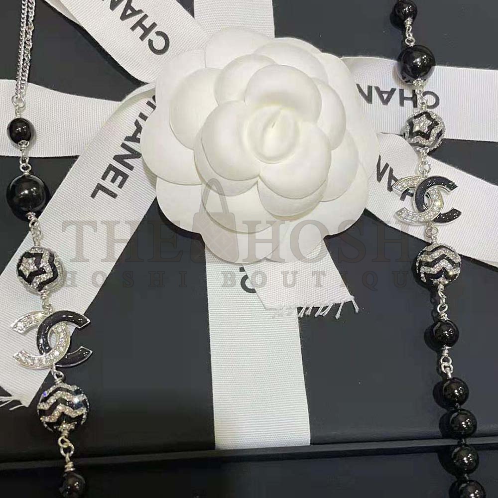 Ch**el Women Long Necklace in Metal Glass Pearls and Strass Master Quality