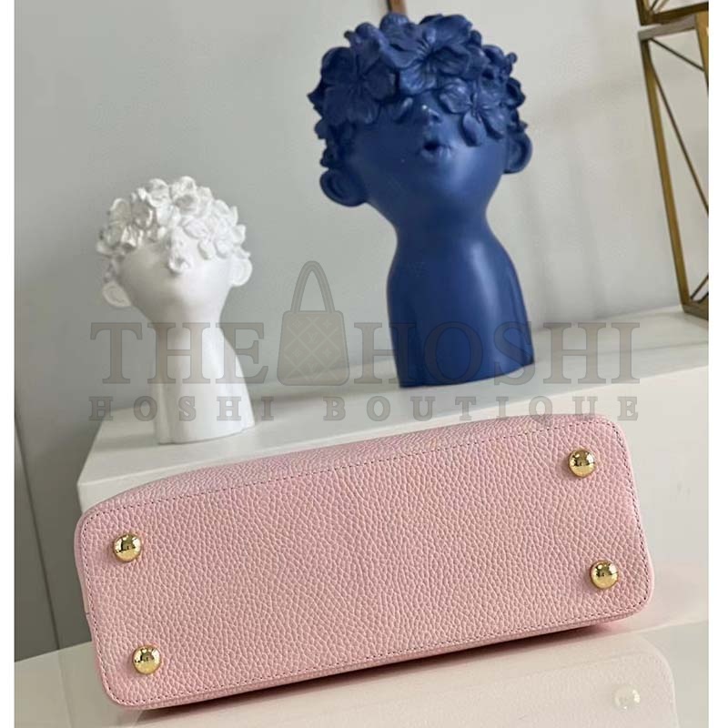 L0vis Vvtt0n LV Women Capucines MM Handbag Pink Taurillon Leather Canvas Master Quality