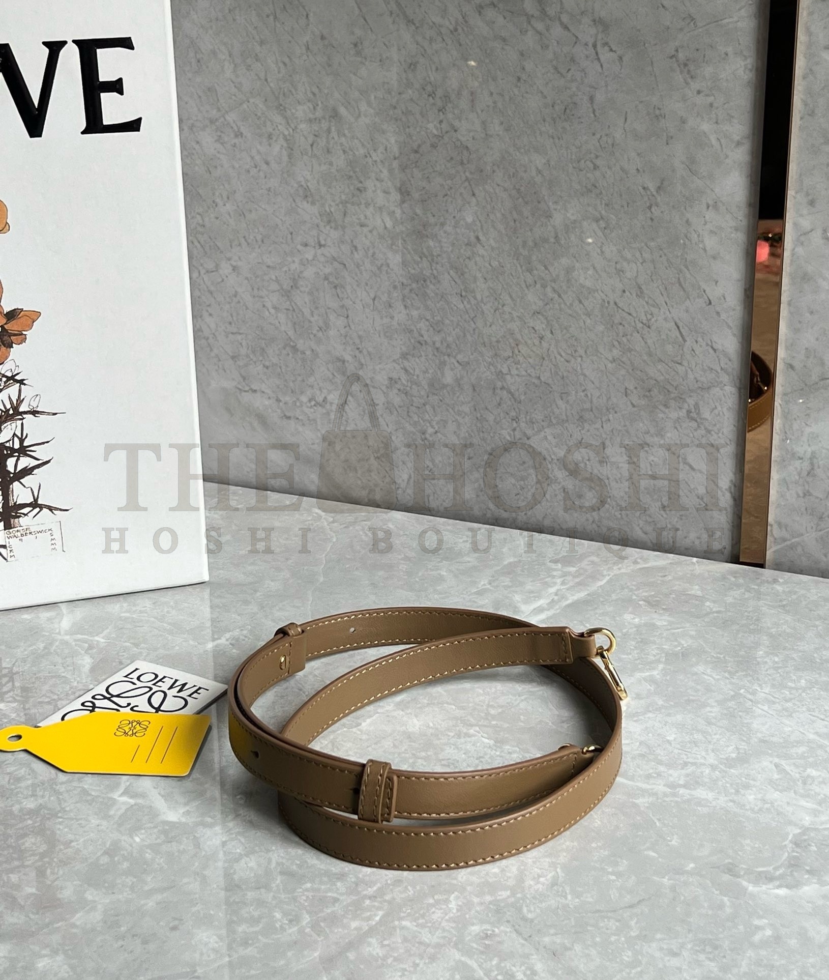 L0ew* Mini Pebble Bucket Bag in Oak Calfskin Master Quality