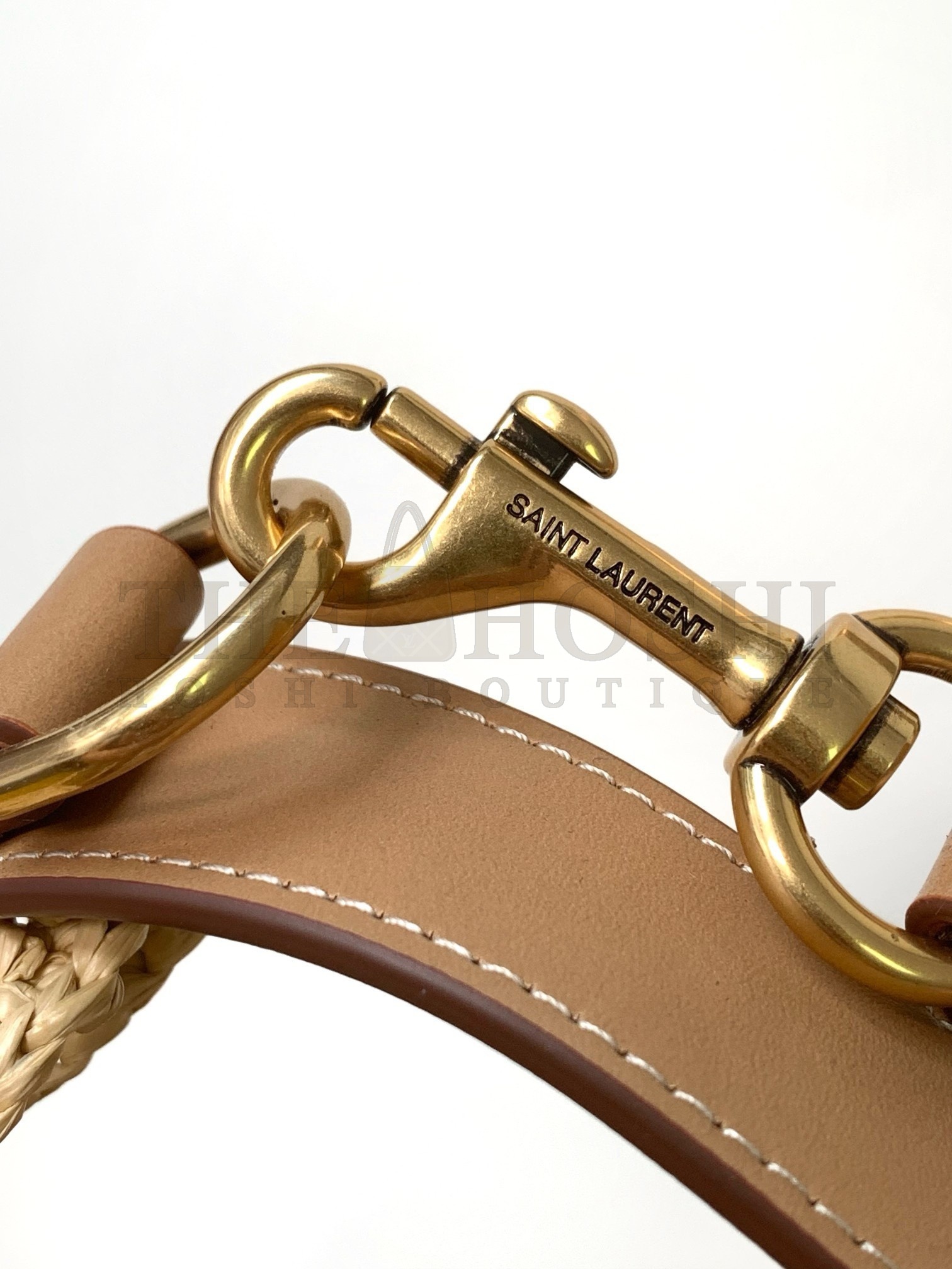 Sa1nt Lau*nt Oxalis Shoulder Bag in Naturel Raffia Master Quality