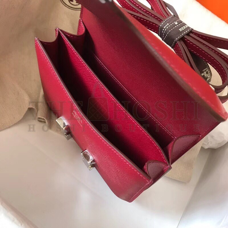 H**me5 Mini Constance 18cm Ruby Epsom Bag Master Quality