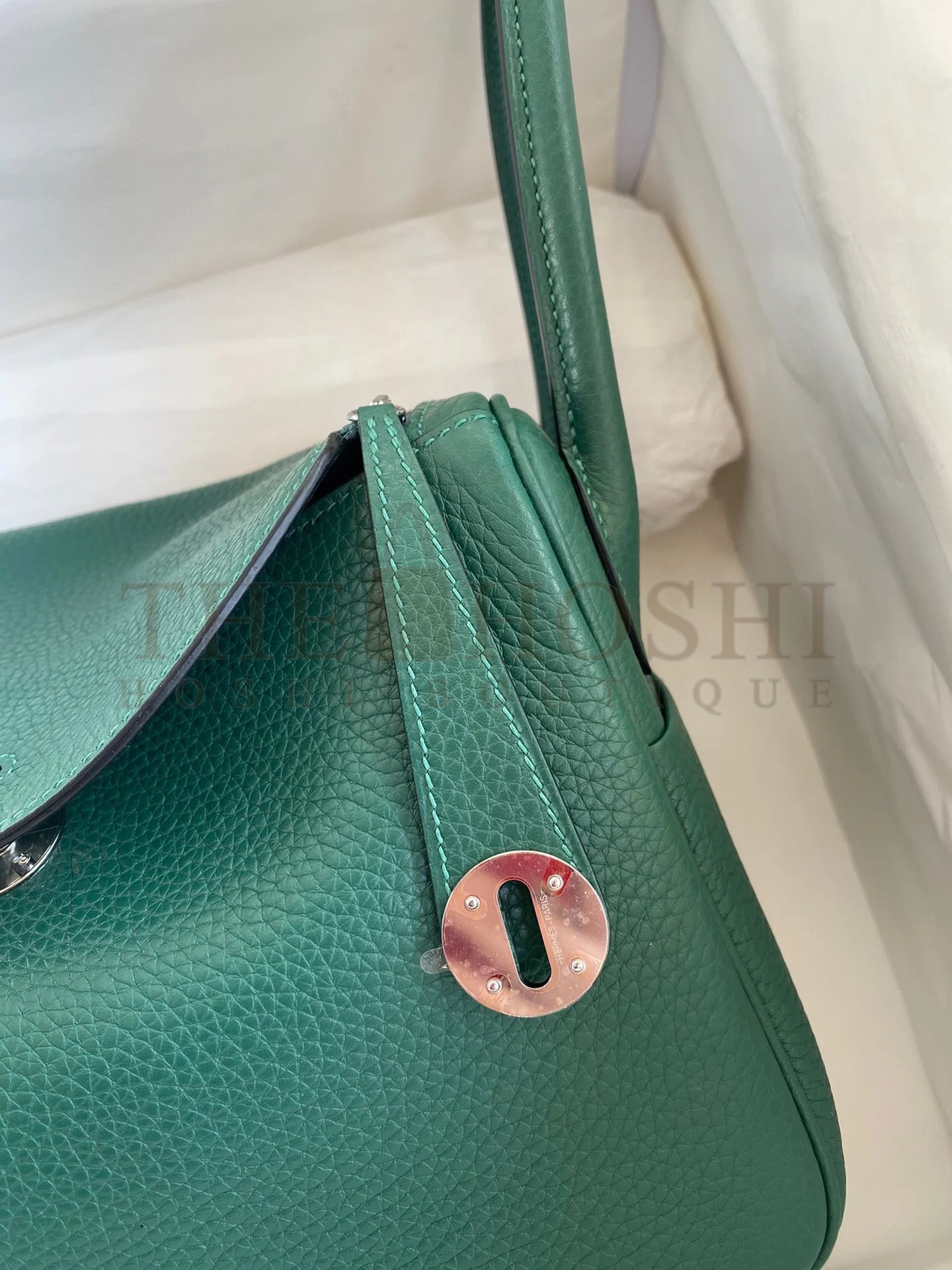 H**me5 Lindy 26 Handmade Bag In Malachite Clemence Leather Master Quality