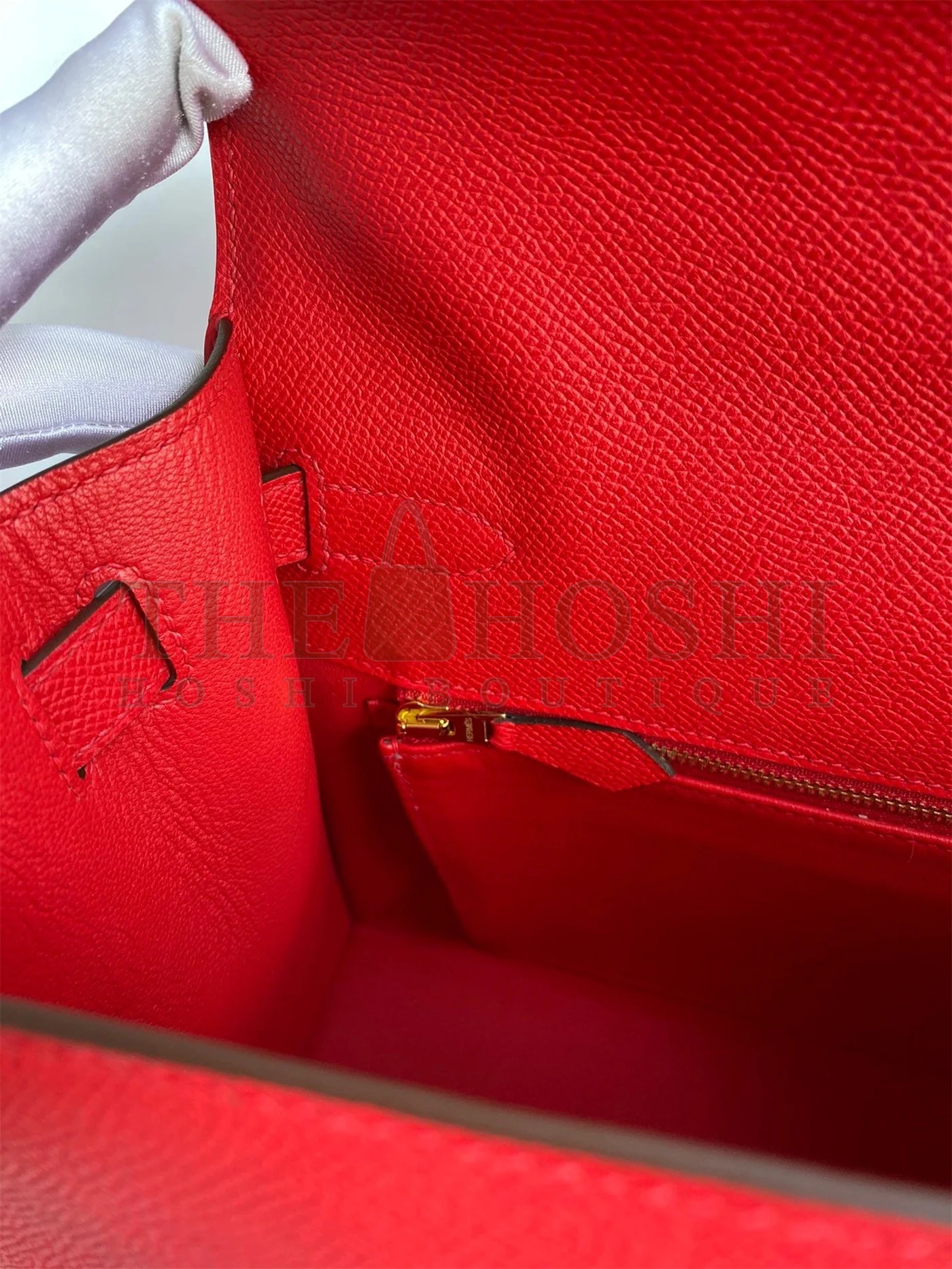 H**me5 Kelly Sellier 28 Handmade Bag In Red Epsom Calfskin Master Quality