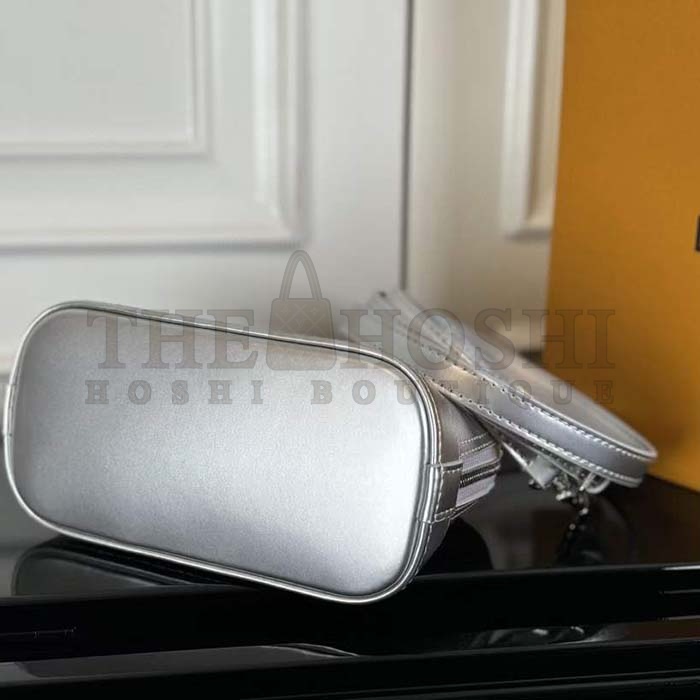 L0vis Vvtt0n LV Women Nano Alma Handbag Silver Epi Grained Cowhide Leather Master Quality