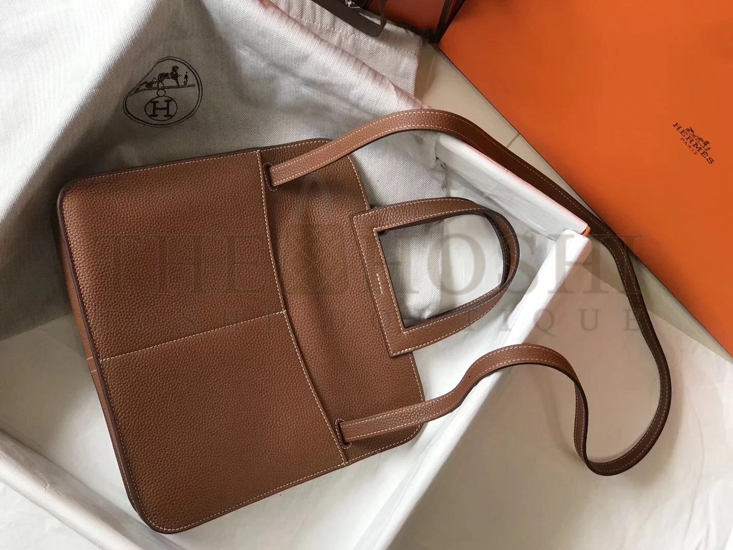 H**me5 Halzan 31cm Bag In Gold Clemence Leather Master Quality