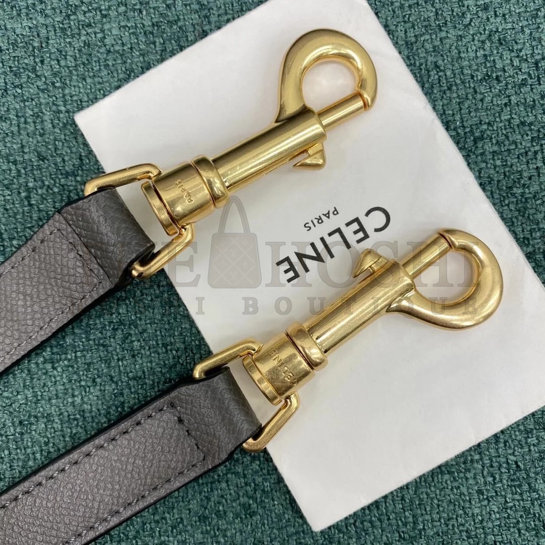 Ce1i*e Belt Mini Bag In Grey Grained Calfskin Master Quality