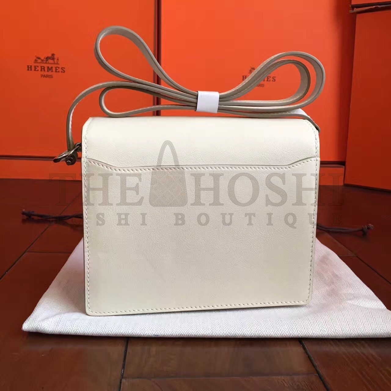 H**me5 Mini Sac Roulis Bag In Ivory Swift Leather Master Quality