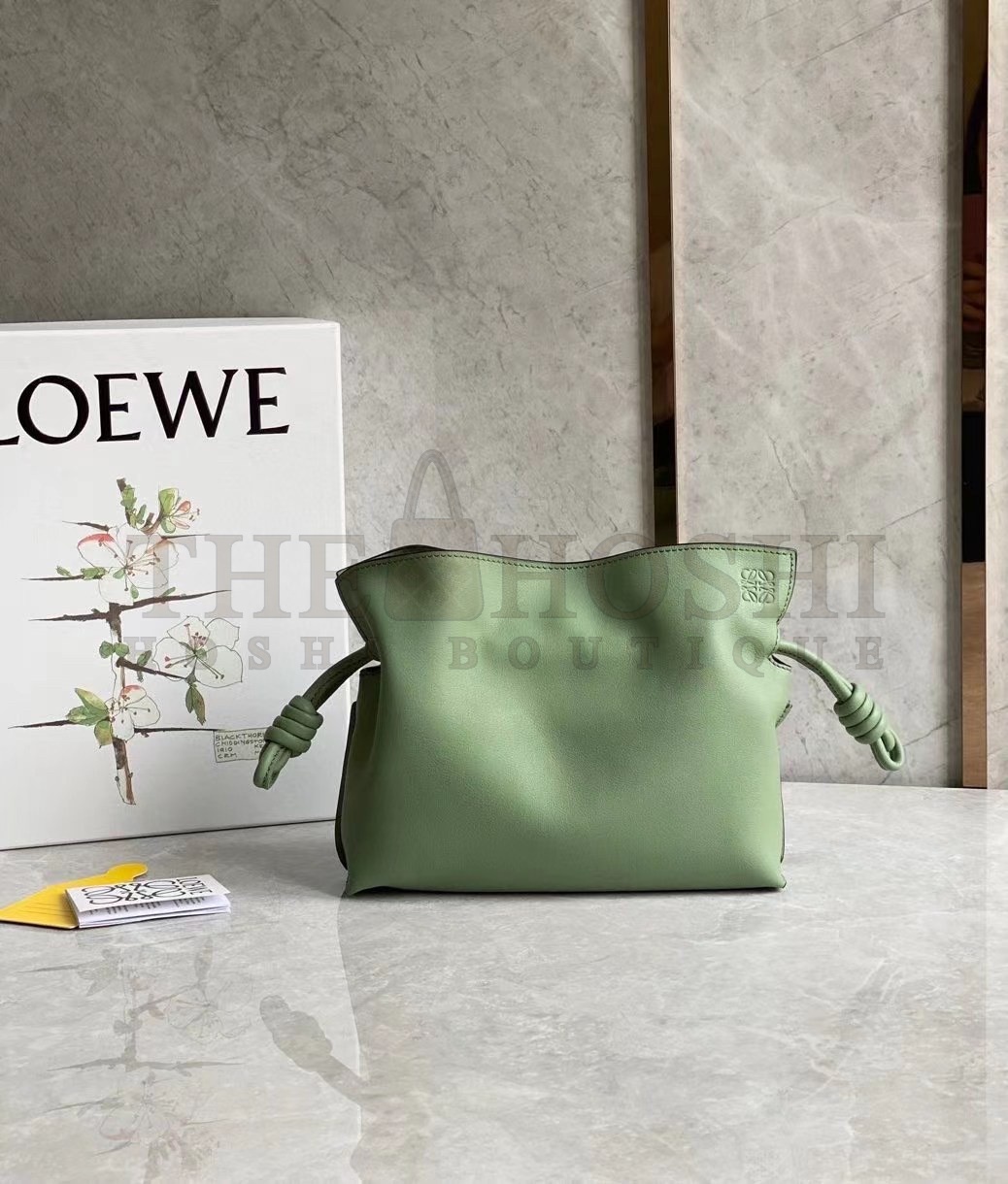 L0ew* Mini Flamenco Clutch Bag In Rosemary Calfskin Master Quality